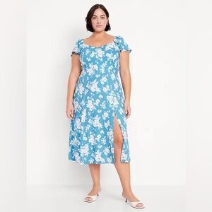 Old Navy Blue and White Floral Maxi Dress — NWOT XL